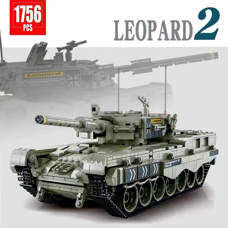 1:10 Military Panther Tank Building Blocks German Main Battle Tank Model Bricks Ww2 Army Police Soldier Arma Toys For Kid Gift