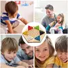 Chinese Checkers Set Wooden Educational Board Kids Classic Checkers Set Strategy Board Set Kid Family Toy Chess board game Gift 5
