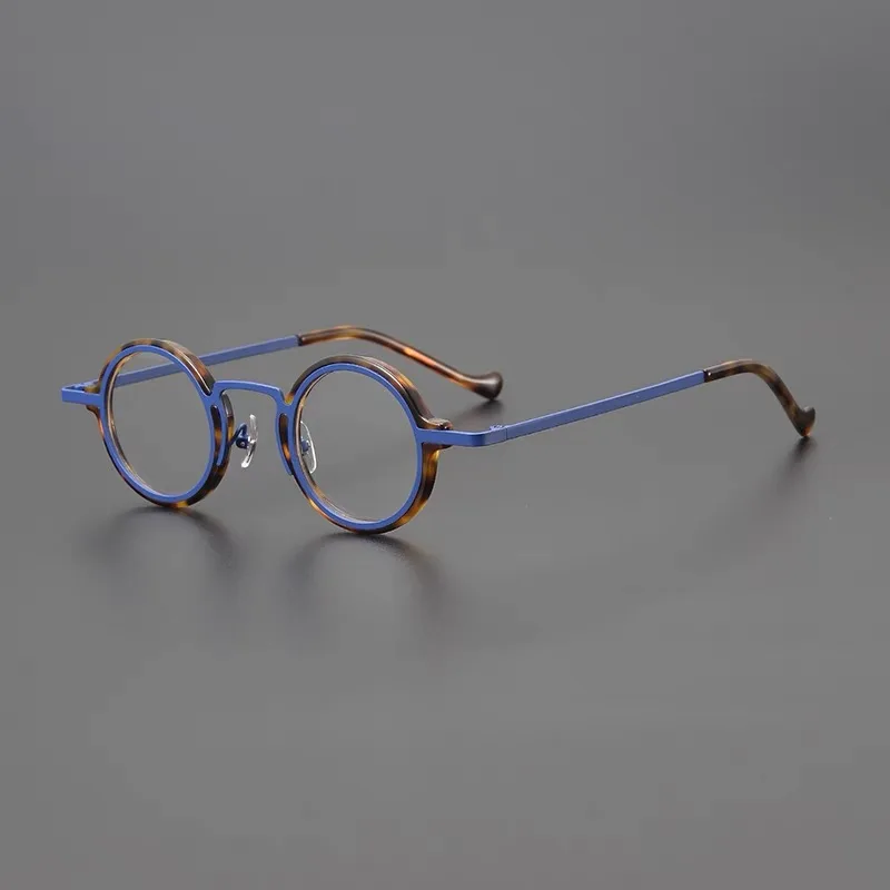 

Vintage titanium acetate glasses frame Men women ultralight personality round optical glasses frame myopia prescription glasses