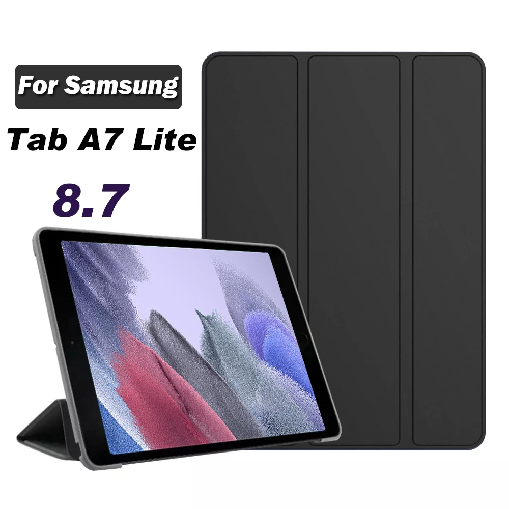 Funda Per Samsung Galaxy Tab A7 Lite 2021 Custodia In Pelle Pu Tri-Fold Ebook Tablets Sleeve Per Tab A7Lite 8.7 ''Sm-T220 Stand Cover