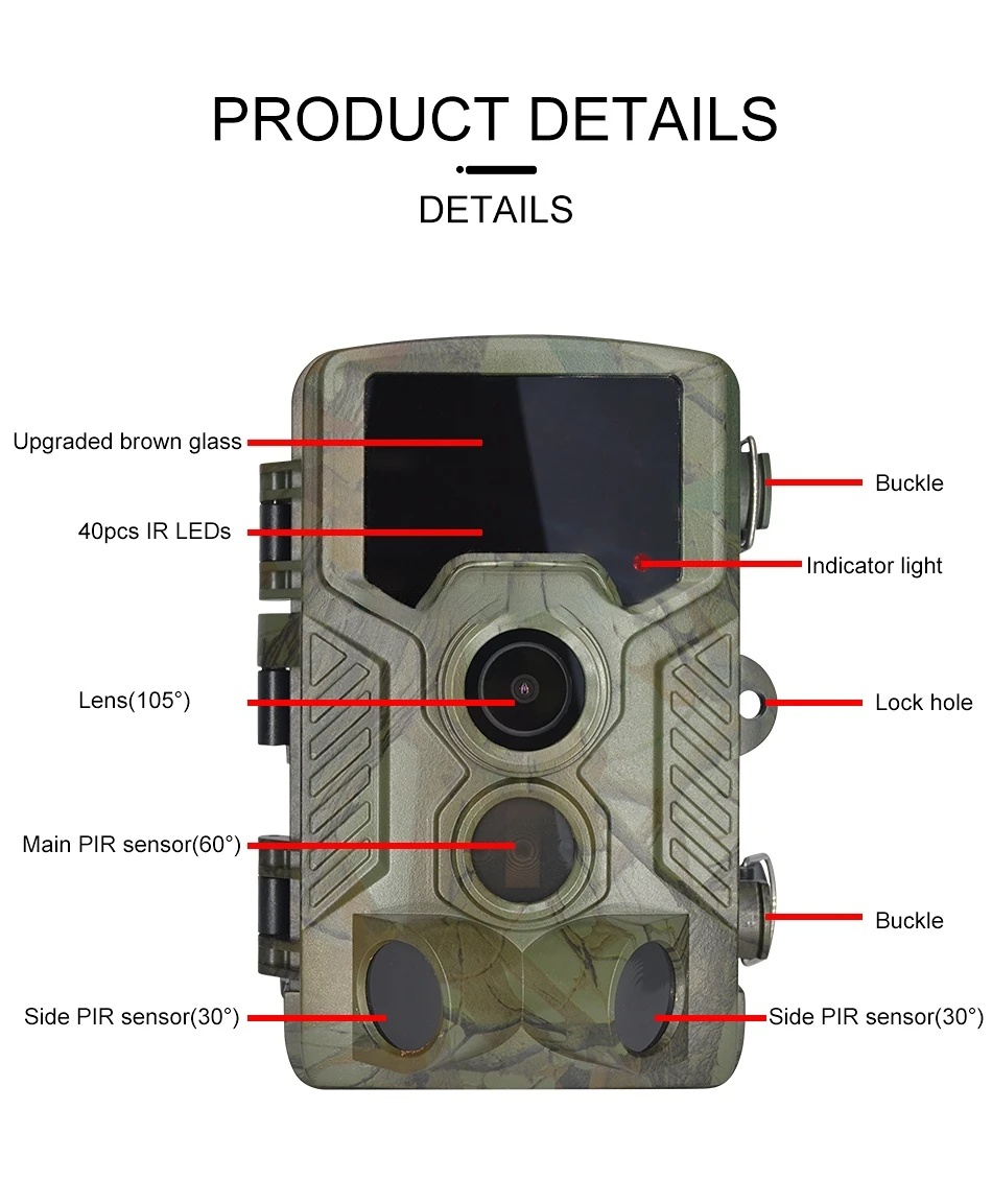 H881 1080P Hunting Trail Camera Wildlife Waterproof Cam Night