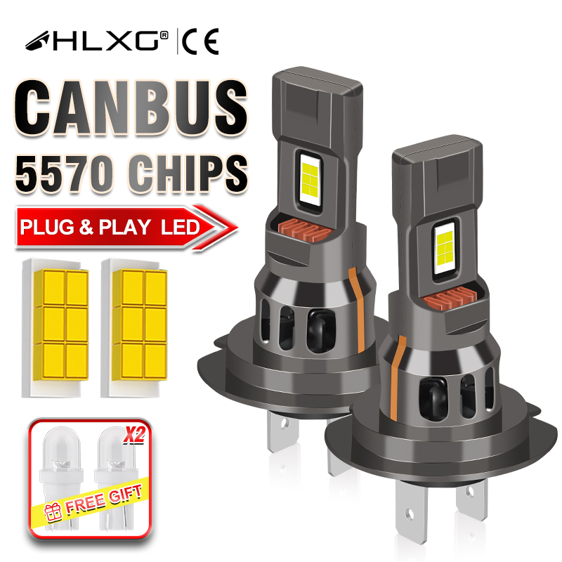 2PCS H7 Led Car Headlight Bulbs Wireless 1:1 Plug&Play Turbo Fans Ice Lampada Car Lamp Fog Lights Motorcycle Head Lamp 6000K 12V