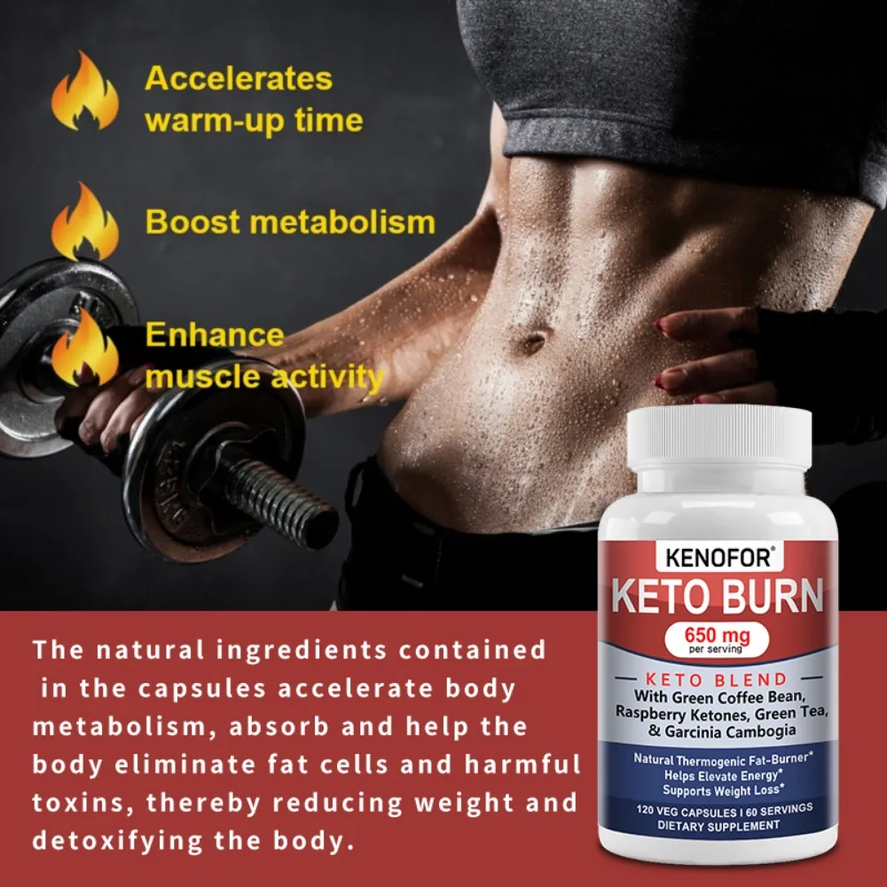 Fat Burning & Weight Management-Antioxidants, Metabolism, Vegetarian & Energy-with Raspberry Ketones, Green Tea