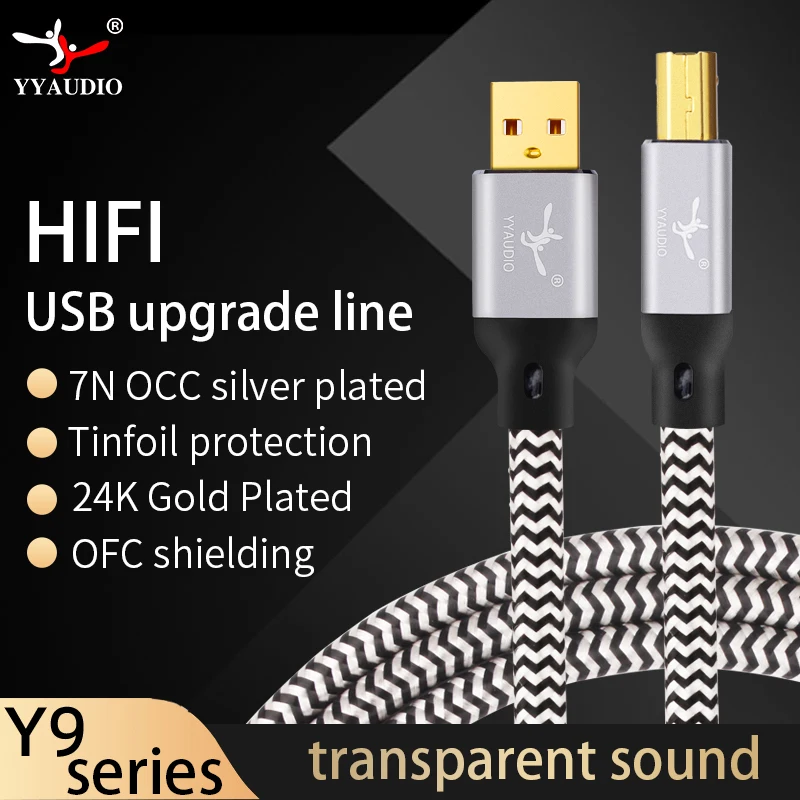 Cavo Dac Usb Hifi Di Alta Qualità 7N Occ Da Tipo A A Tipo B Cavo Digitale Audio Dati Hifi Per Amplificatore Dac Hifi Cavo Dati Usb