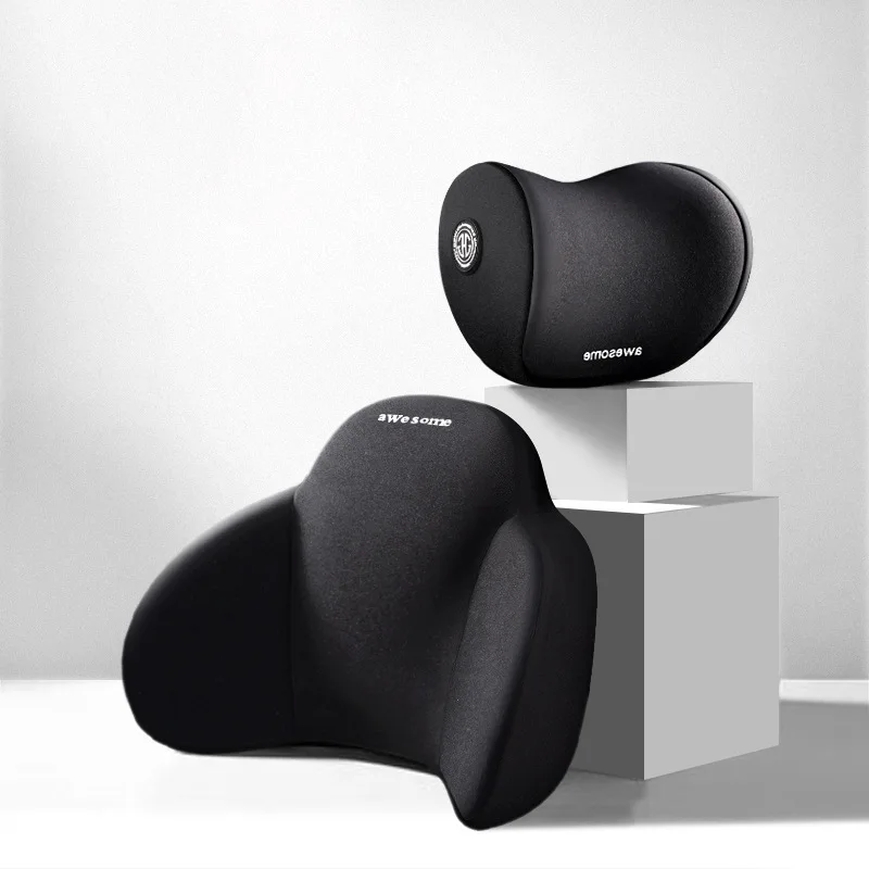 

1 Pcs Car Neck Pillows Leather Head Support Protector Black/Red Universal Headrest Backrest Cushion Fit for All Vehicles