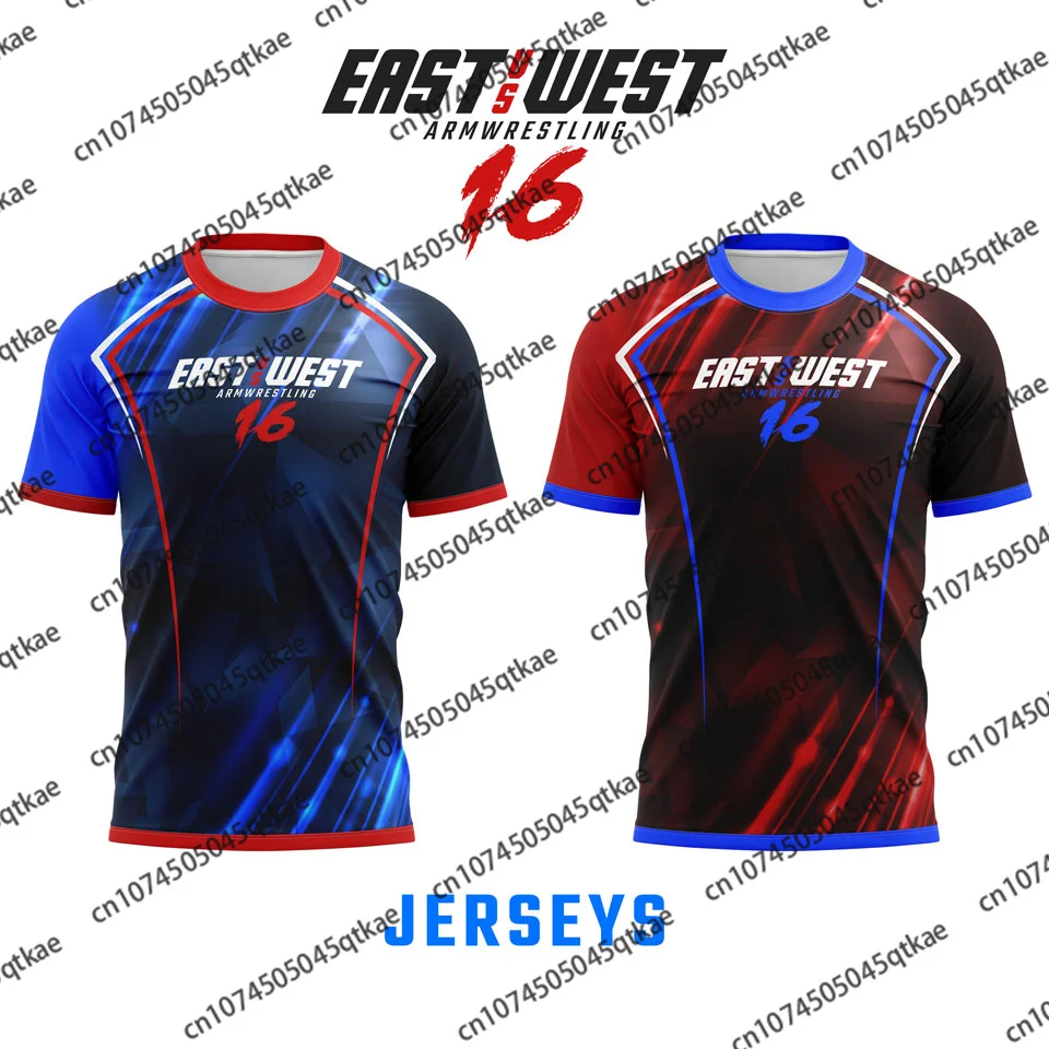 EAST VS WEST 16 Jersey Larratt Arm Wrestling Unisex Oversized Tshirt Wrist Enthusiasts Training Fitness Uniform Clothes men t shirts football jersey