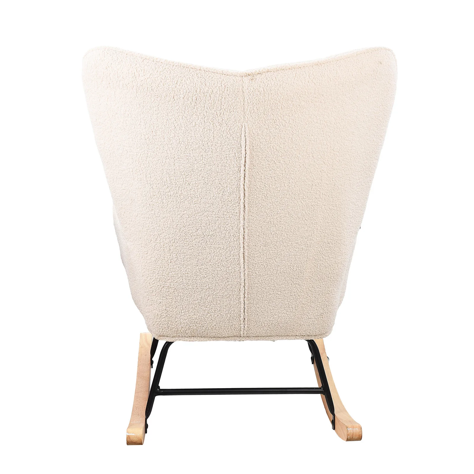 Rosahqnda Schaukelstuhl, Relaxsessel, Wohnzimmerstuhl, gepolsterter Schaukelstuhl, Loungesessel für Wohnzimmer, Schlafzimmer, Balkon – Detail 7