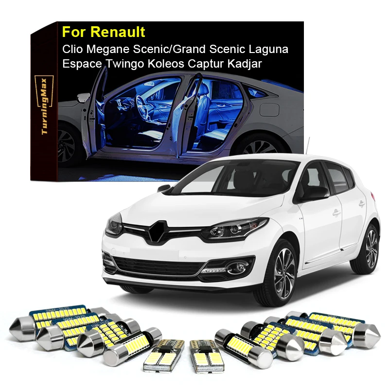 Kit d'éclairage intérieur LED Canbus, Renault Clio, Megane, Captur, Kadjar,  décennie kGrand, Scenic, Espace, Koleos, Twingo II, III, IV, Bros2, 3, 4 -  AliExpress