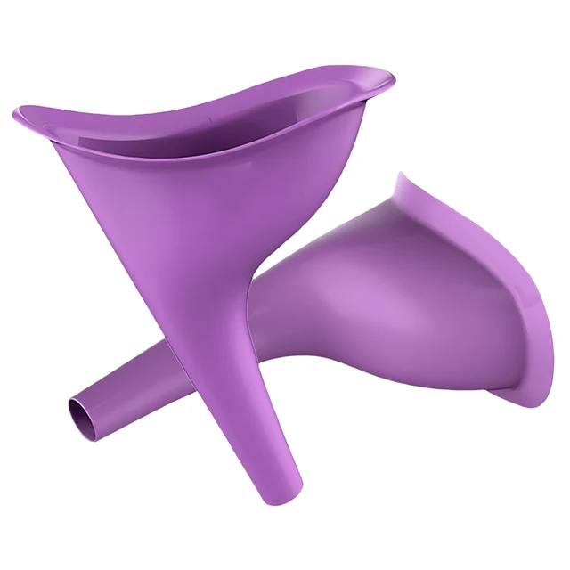 Reusable Silicone Funnel Set 1PC Pink/Purple Silicone Stand Up Pee Funnel with Random Color Storage Box Travel Camping Hotel ZYF 2
