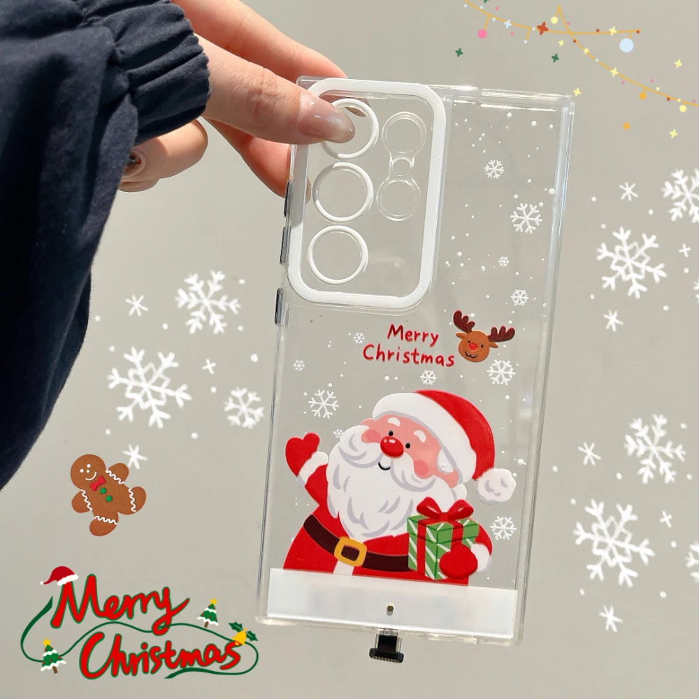 Festive Multicolor Glowing Santa Claus Phone Case - Luminous Holiday Edition