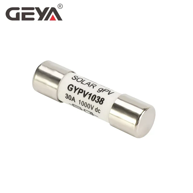Glass Tube Fuses 10PCS GEYA Solar DC 1000V PV Fuses Links 10A-30A High Voltage for Solar System Protection Size 10*38mm