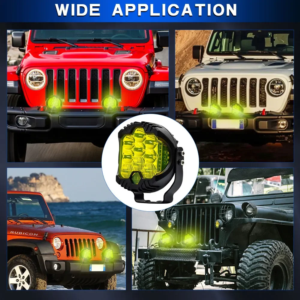 3inch Led Search Bar Wok Light High Beam Headlights 120W Miles Motorcycle Proj