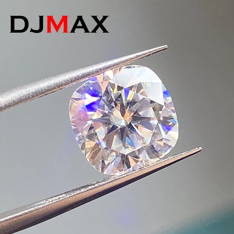 Djmax 512mm Rare Cushion Cut Moissanite Loose Stone Real D Color Vvs1