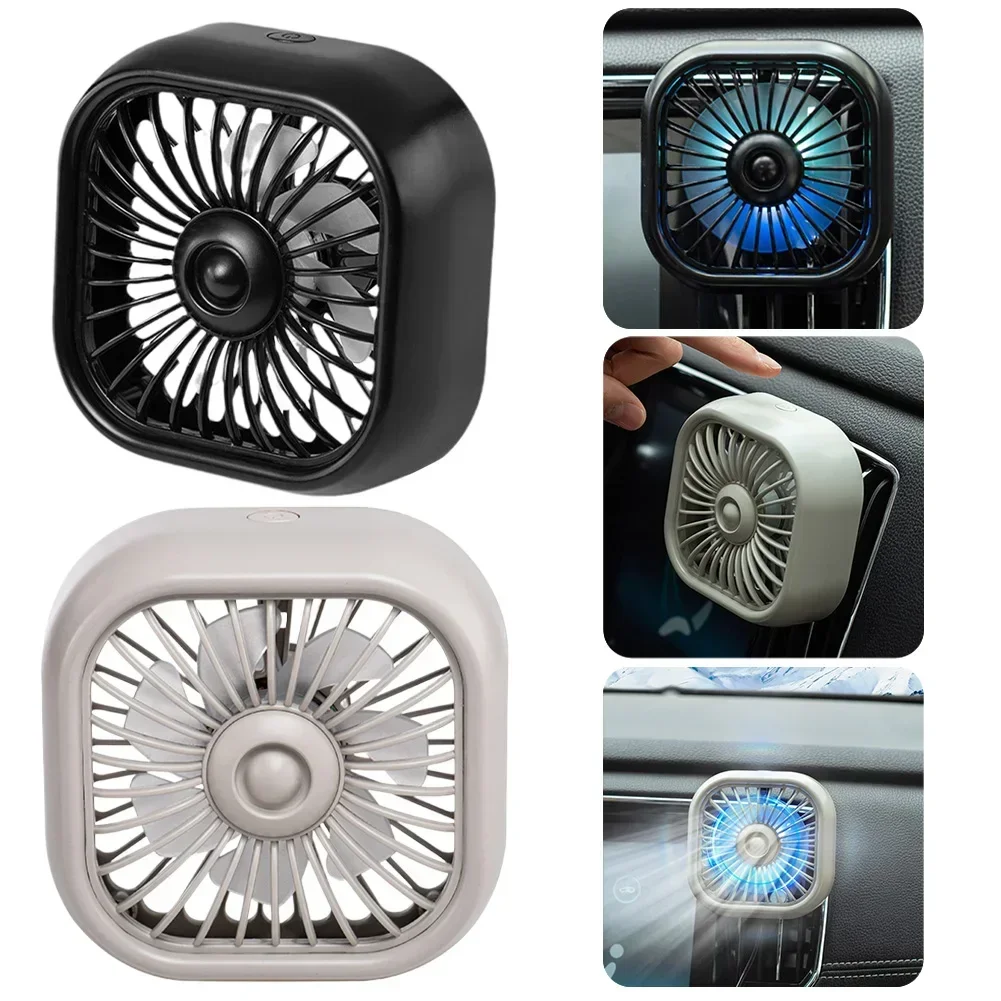 Plastic Car Air Outlet Fan with Colorful LED Light