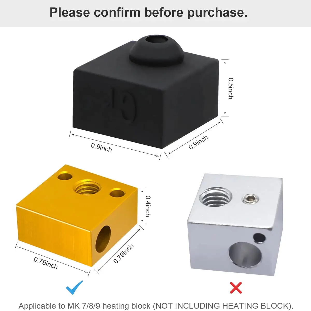 5/10/20pcs 3D Printer Hotend Silicone Sock Heater Block Silicone Cover for Ender 3/Ender 3 Pro/Ender 3 V2/Ender 5 Pro/CR-10 — view 4