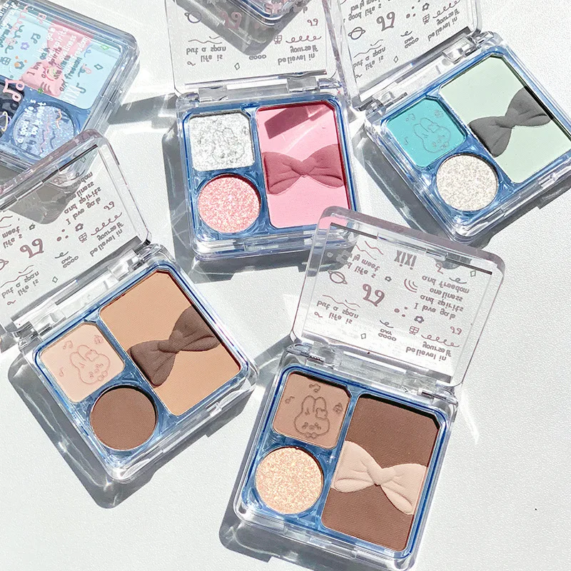 Xixi Billie Diary Tri-color eye shadow powder Delicate Easy to Get Started Small and Portable Daily Beauty Students