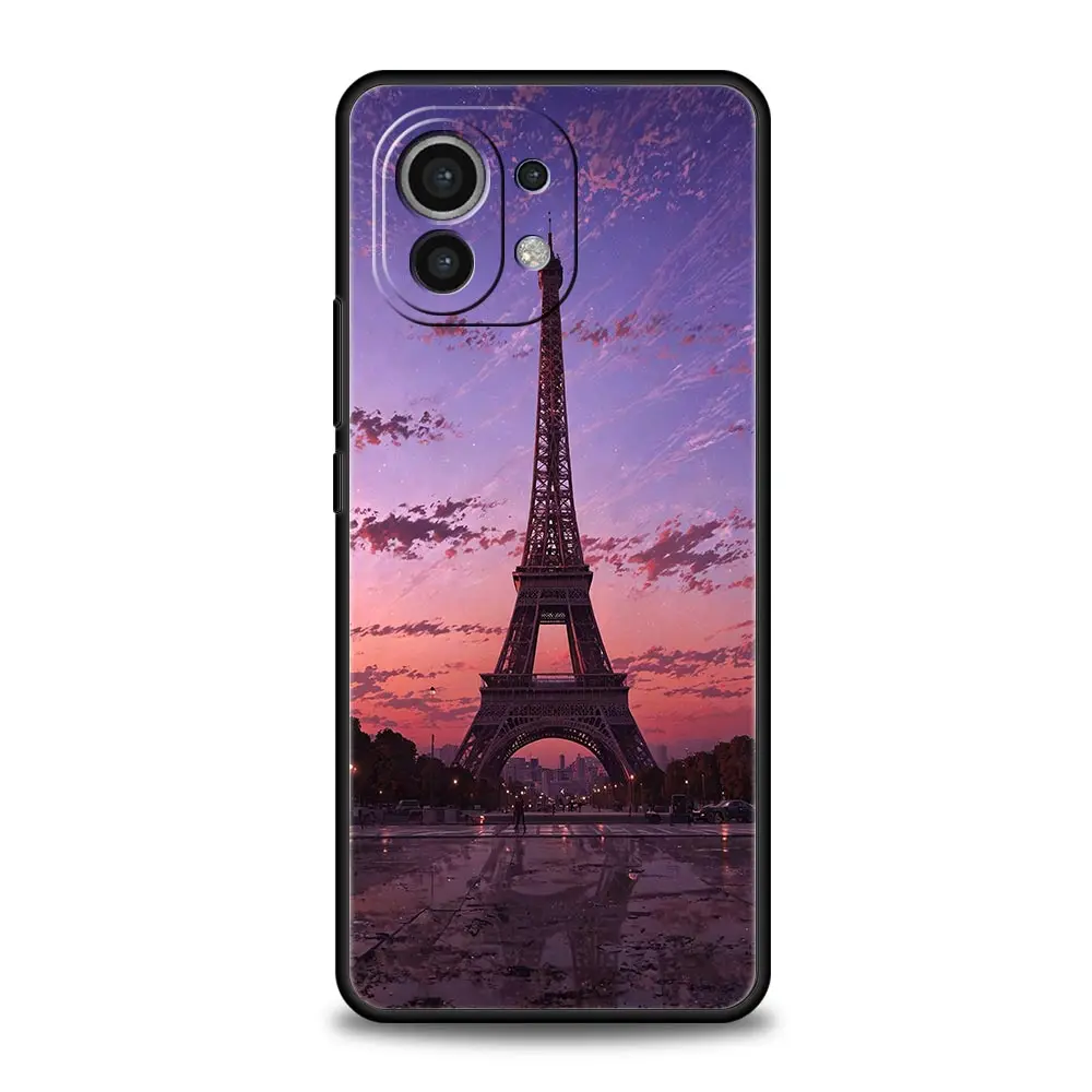 Elegant Red Umbrella Eiffel Tower Soft Phone Case