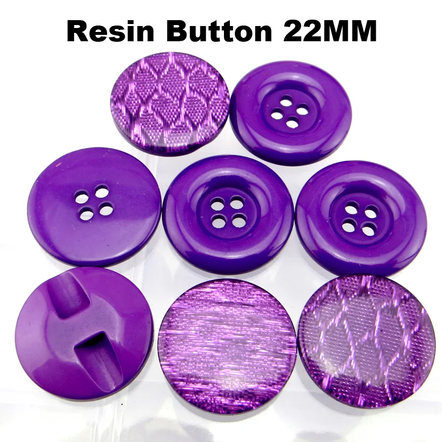 

20PCS 22MM Dark Purple Dyed Bling Line Buttons Coat Sewing GARMENT Clothes Accessory R-601