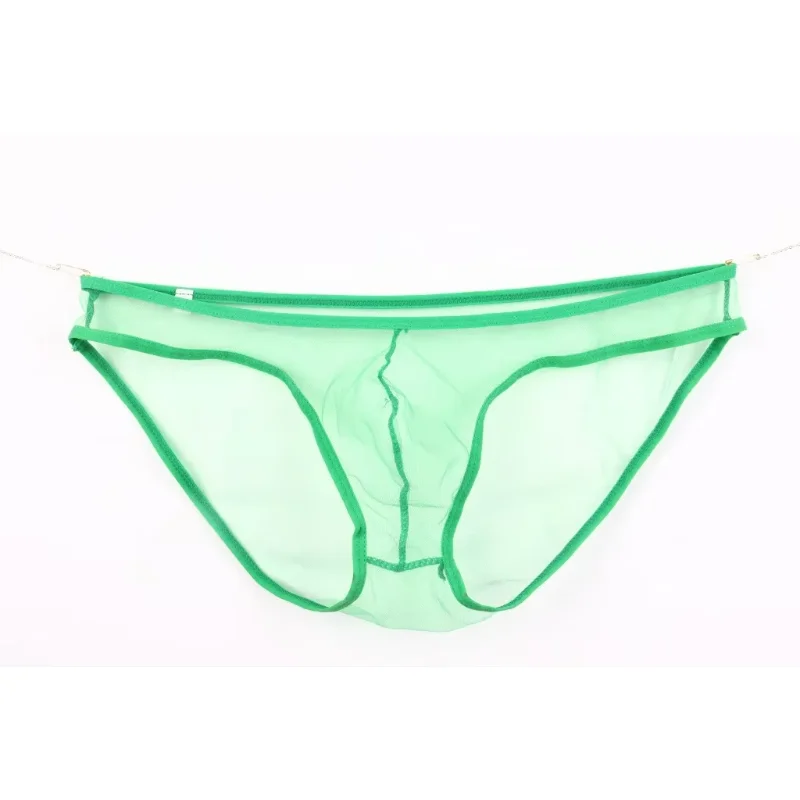 Men's underwear, gauze bag, low rise Briefs, solid color, European code C-034 2