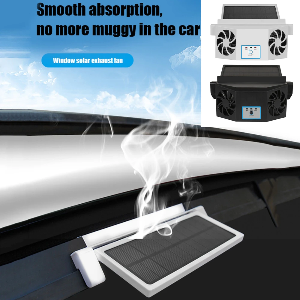 Car Fan Solar Window Sun Powered Car Auto Air Vent Cool Cooling System  Radiator Fan Cooling Fan Energy Saving Car Styling Cooler - AliExpress