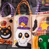 Halloween Funny Sugar Bag Decorations Cartoon Pumpkin Hemp Handbag Ghost Party Kindergarten Halloween Scene Arrangement Storage 2