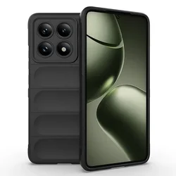 Silicone Anti-Fall Shockproof Protective Phone Case Cover for Xiaomi 14 Pro (Black)