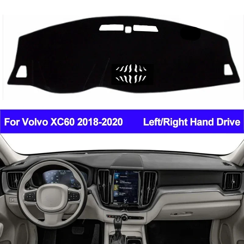 Car Dashboard Cover Dash Mat Carpet Cape For Volvo XC60 LHD RHD 2 Layers Auto Sunshade Anti-sun Protector