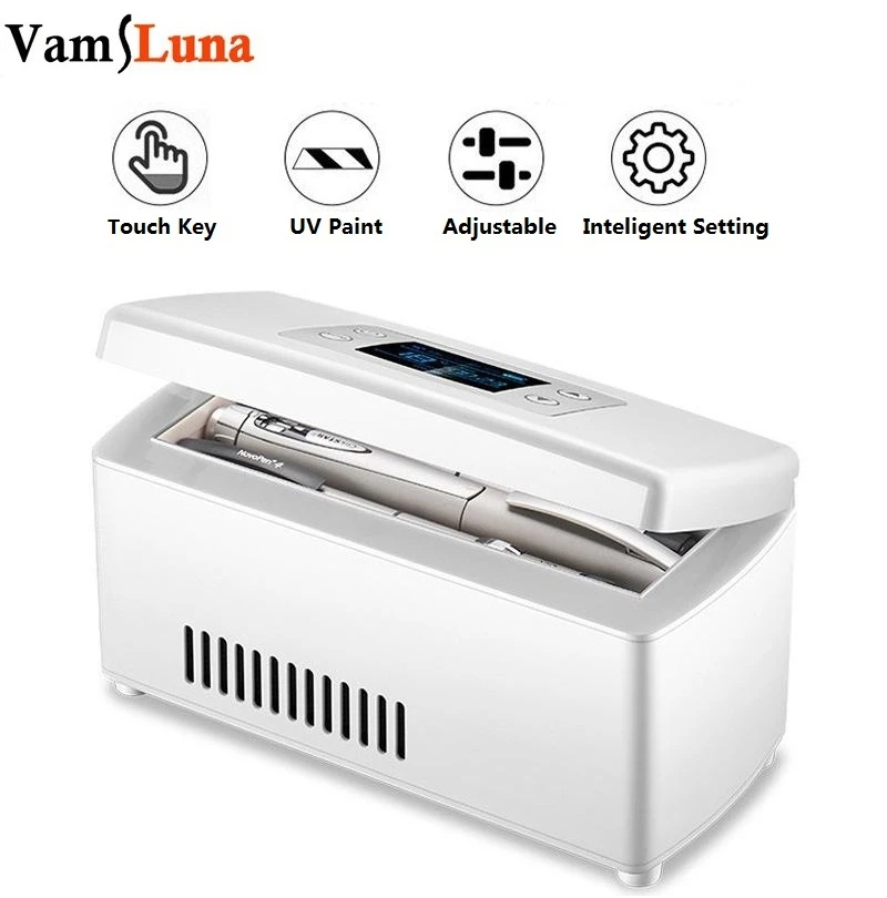 Portable Insulin Cooler Travel Case Drugs Refrigerator Mini Fridge Box With USB Rechargeable