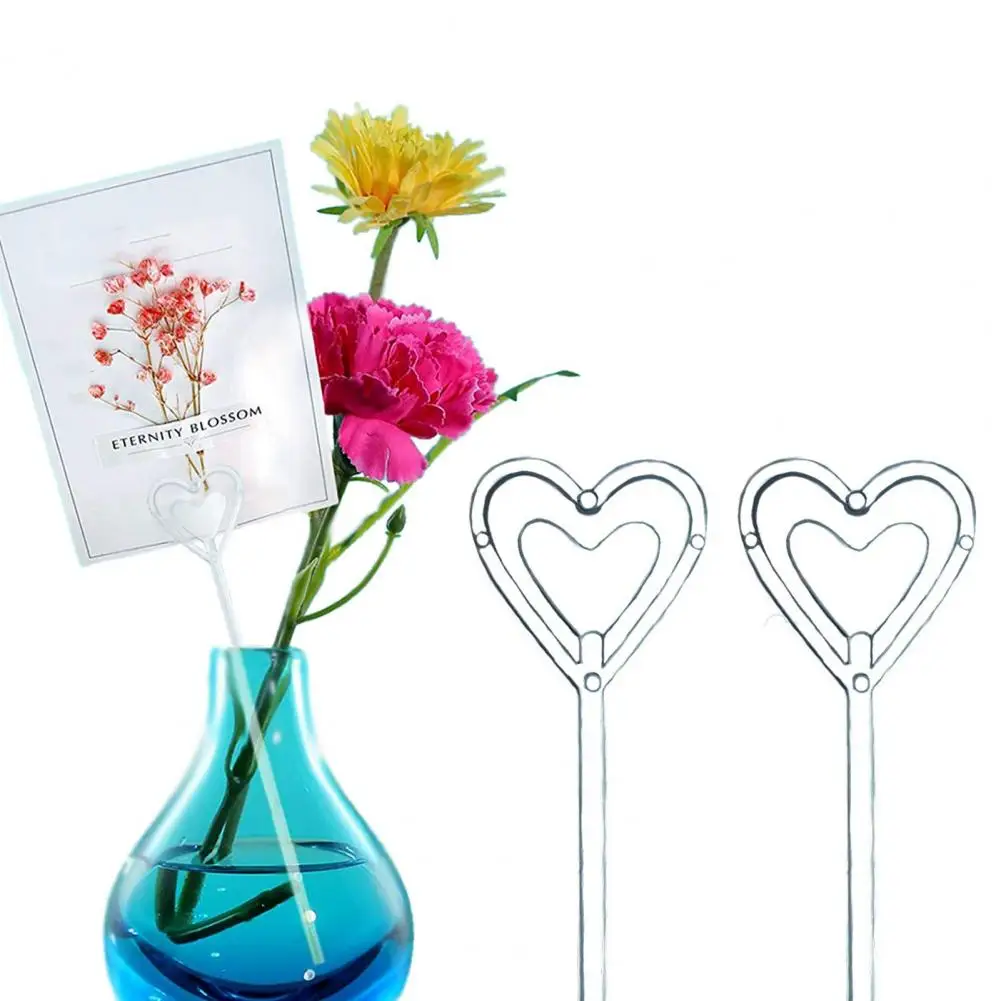 Cake Topper 100Pcs Attractive Reusable Decorate Birthday Bouquet Card Holder Flower Stick Flower Pick Household Supplies