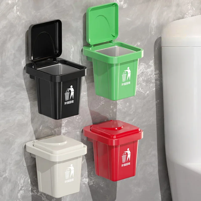 portable ashtray Ashtray with Lid Stainless Steel Bathroom Wall Hanging Notch Anti-fly Ash