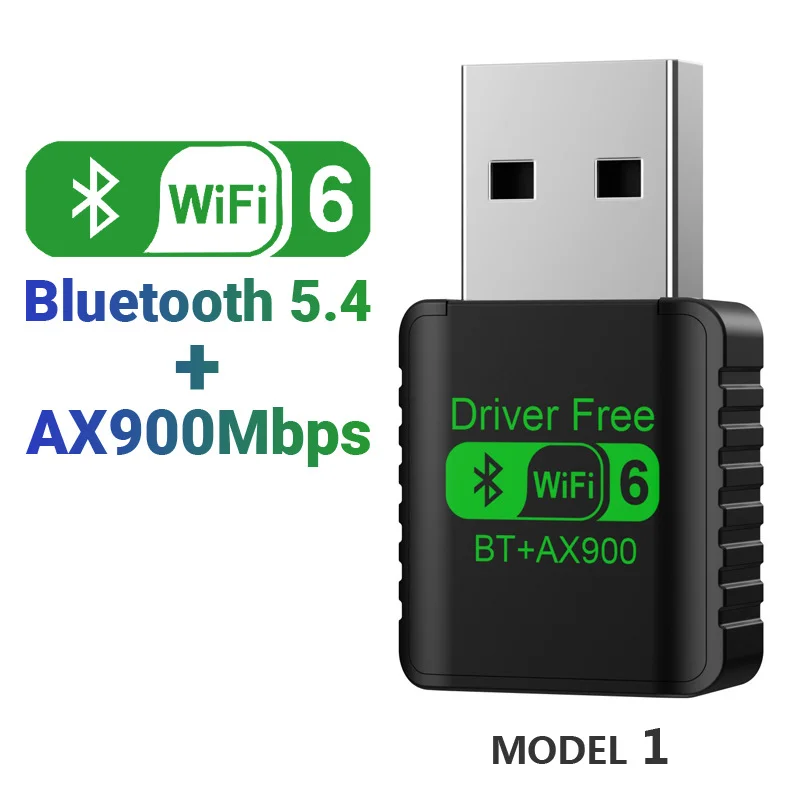 미니 AX900 와이파이 6 BT5.4 어댑터 USB 네트워크 카드 2.4G/5GHz 듀얼 밴드 신호 수신 동글 노트북용 드라이버 프리 윈도우 7/10/11