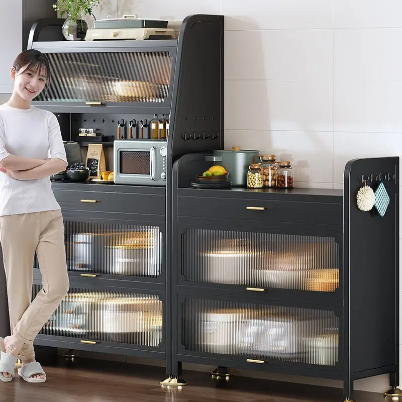 

Kitchen Tableware Electrical Storage Cabinet Floor Drawer with Door Storage Cabinet Multi-Function Cabinet Kitchen Storage Rack