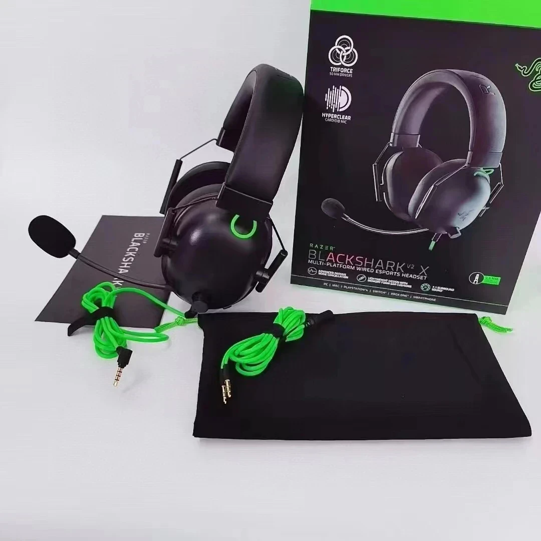 Cuffie Da Gioco Cablate Razer Blackshark V2 X: 7.1 Surround Sound- Game Per Ps4,Ps5, Nintendo Switch, Xbox