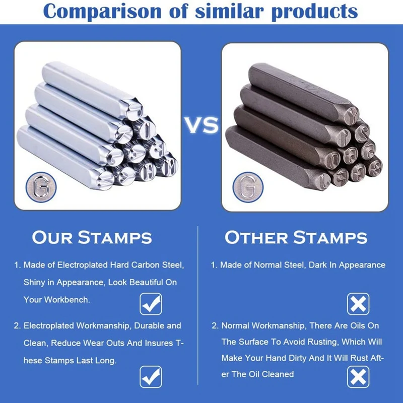 6Mm Metal Stamp Punch Tool Aluminium Leather Symbol Punching Stamps Tools Craft For Stamping 12 Patterns