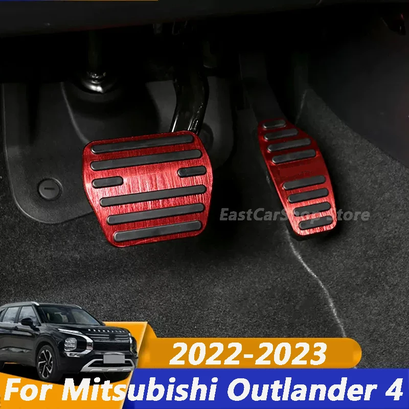 

For Mitsubishi Outlander 4 2022 2023 Car Accelerator Gas Pedal Cover Brake Foot Rest Pedal Pads Fuel Brake Protection Accessory