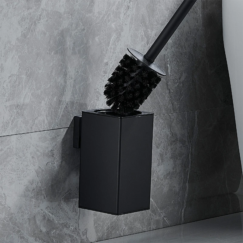 Toilet Brush Holder Wall Mounted Bathroom Cleaning Brush Stainless Steel Toilet For Cleaning Storage Black Silver Golden bathroom accessories,toilet brush set,toilet brush holder