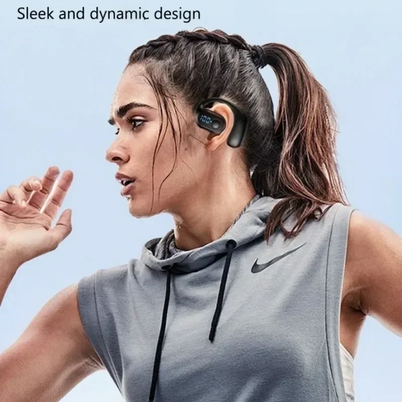 Wireless Earphones Air Conduction HiFi Ear Hook Music Sports Noise Cancel Headset