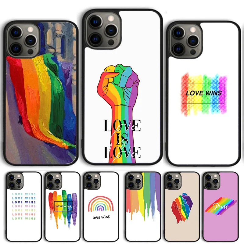 LGBT Love Wins Phone Case For iPhone 14 15 13 12 Mini XR XS Max Cover For Apple 14 15 11 Pro Max 6S 8 7 Plus SE2020 Coque