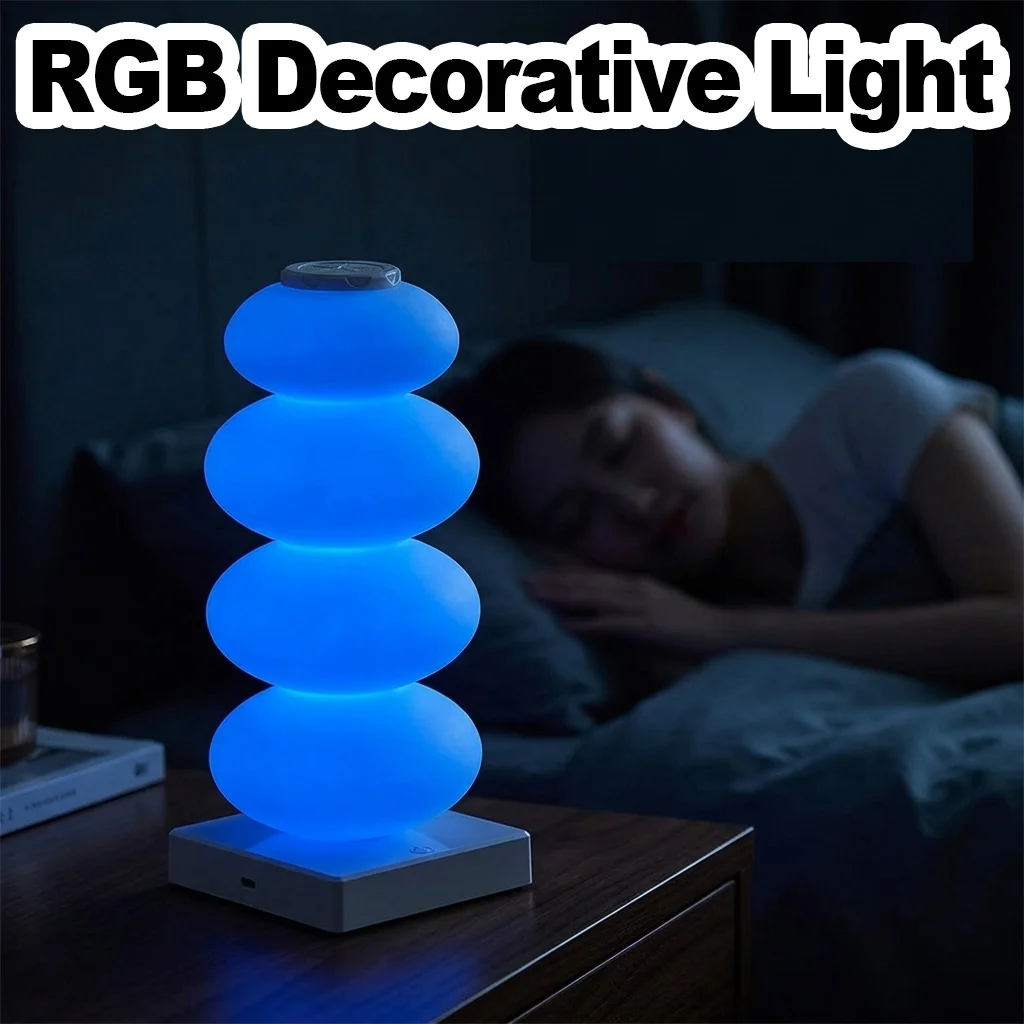 RGB 터치 테이블 램프 LED USB 생생한 컬러 룸 데코 조명 우아한 터치 센서 무드등 가정 사무실 장식 액세서리 LED USB