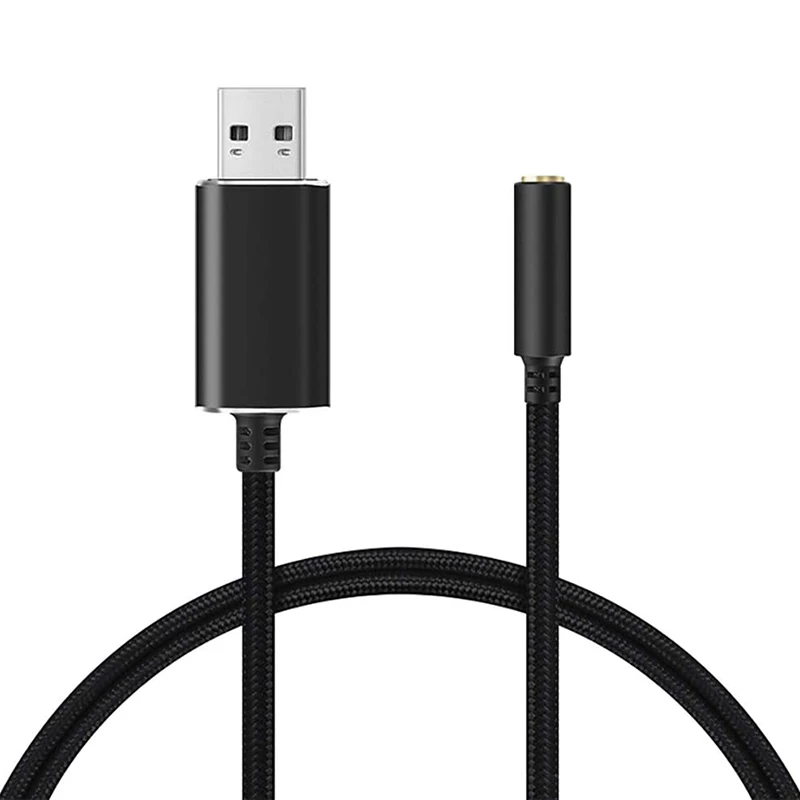 

Аудиоадаптер с USB на гнездо 3,5 мм и преобразователем для гарнитуры Mac PS4 PC