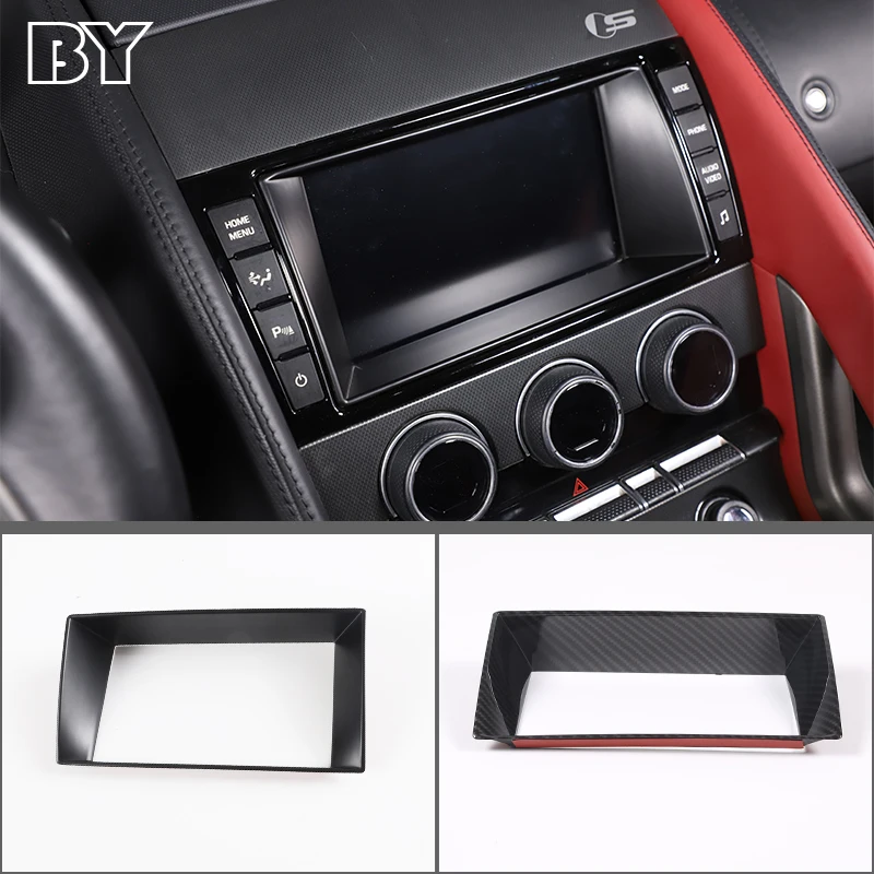 

For Jaguar F-TYPE F Tpye 2013-2018 Car Navigation Screen Panel Frame Sticker ABS Matt Black Interior Accessories