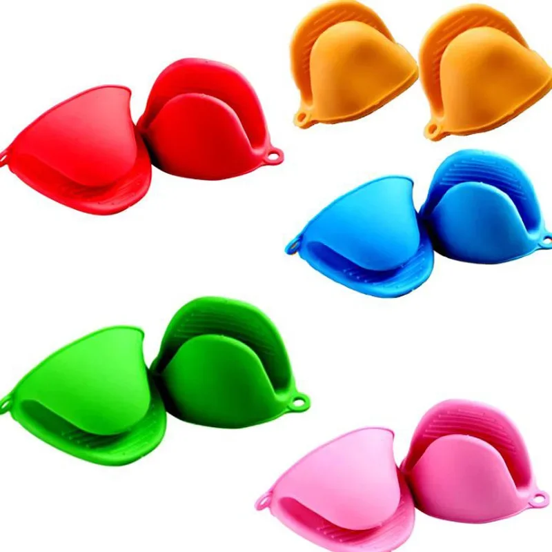 1PC Silicone Anti-scalding Oven Glove silicone oven mitts kitchen gloves silicone oven gloves silicone oven protector Mitts Potholder Kitchen BBQ Glove Tray Pot Dish Bowl Holder Oven Handschoen Hand Clip