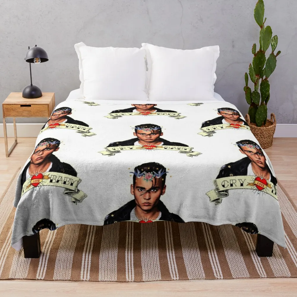 

Cry baby Throw Blanket Kawaii Blanket Sofa Quilt
