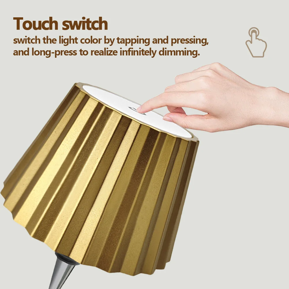 2000mAh Wireless LED Wine Bottle Lamp Rechargeable Vases Led Light Bar Dining Mushroom Lamp Touch Control Decoration Night Light 4