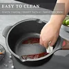 Nonstick Stockpot With Lid 4 Quart,Saucepan with Stay Cool Handle,Deep Kitchen Cooking Pot Induction Stock Pots, Dishwasher Safe 4