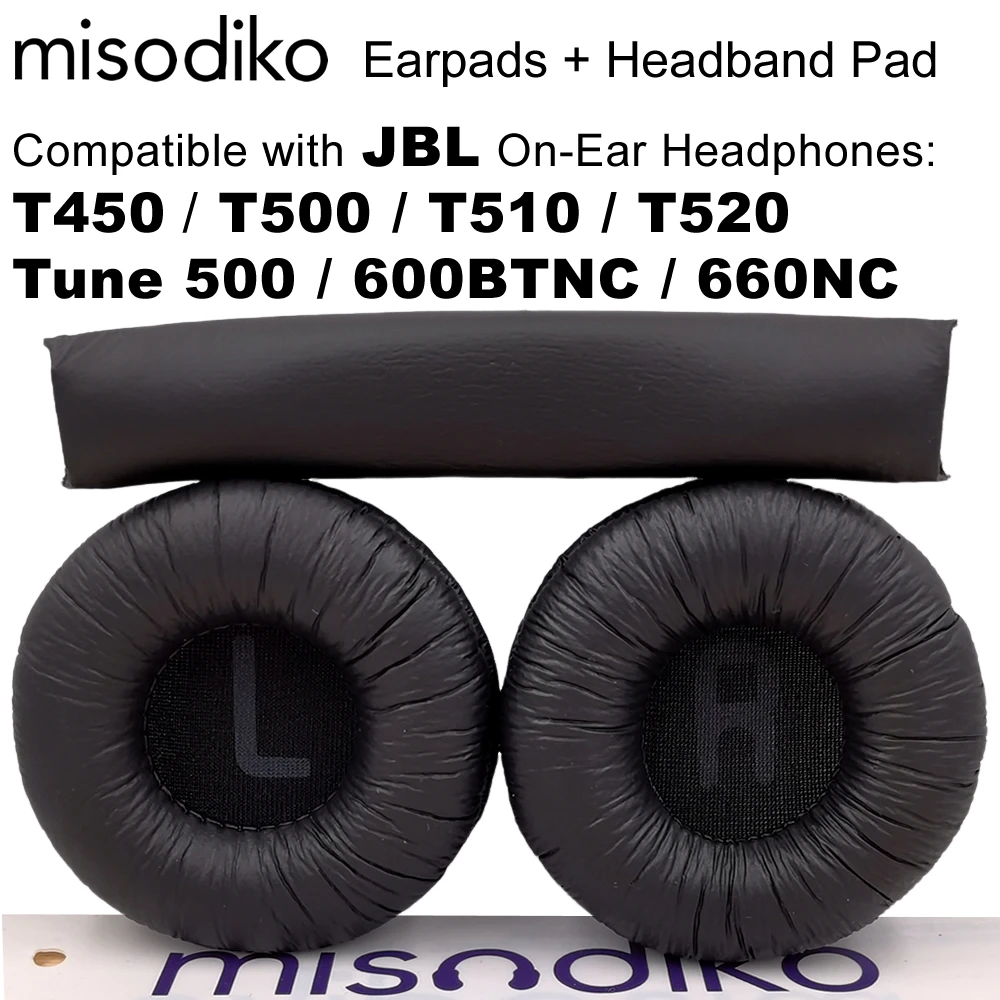 

misodiko Earpads & Headband Pad Replacement for JBL T450 T500, Tune 500BT/ 600BTNC Headphones