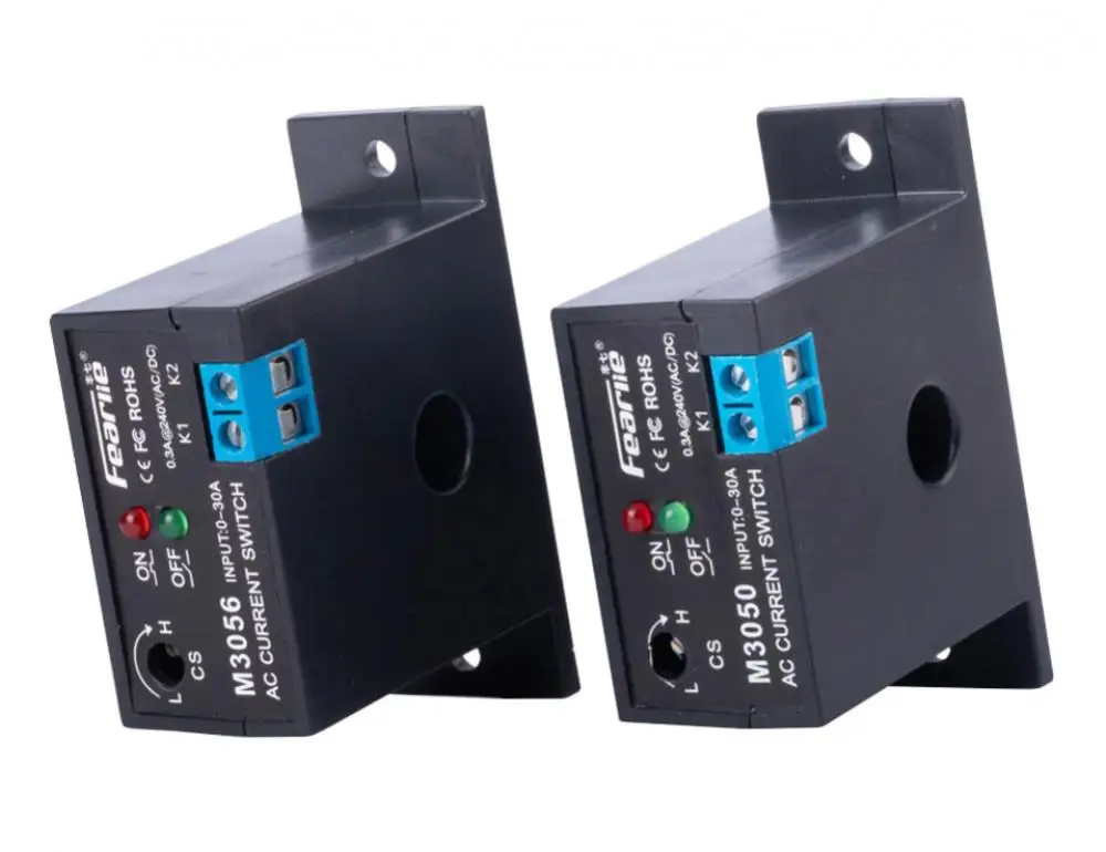 Current Detection Switch Induction Relay Adjustable Current 0.2-30A AC Self-Powered Sensing Switch Normally Open/Close