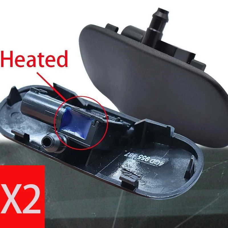2Pcs For AUDI A3 A4 Q3 Q5 Q7 A7 TT Car Front Windscreen Washer Spray Nozzle Jet Heated