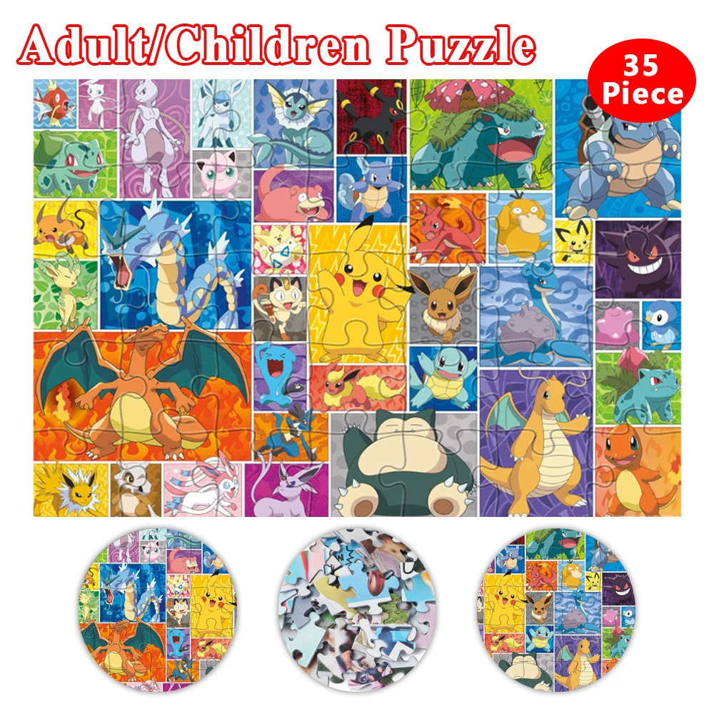 Pikachu quebra-cabeças 1000 peças de madeira quebra-cabeça jogos pokemon montagem  quebra-cabeças brinquedos crianças jogos educativos brinquedo - AliExpress