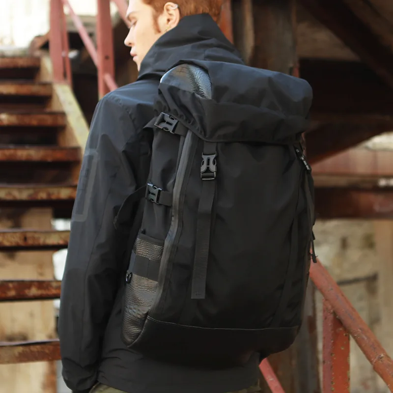 

New School bag Men's Backpack Waterproof Rollup Backpack Women Travel Expandable USB Charging Large Capacity Laptop Bag Mochila